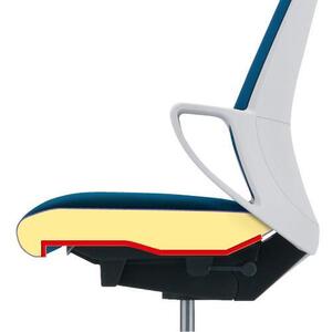 Mpb2_コクヨチェアー　ピコラ(ソフトグレー・本体黒)／ハイバックタイプ／カーペット用（Wキャスター）　／在宅ワーク・テレワークにお勧めの椅子