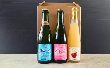 WC20-25F 子白農園 シードル2種・スパークリングりんごジュースセット 各1本 // 長野県 南信州 松川町産 りんごのお酒 飲み比べ 贈答 ギフト リンゴ 林檎 秋映 シナノスイート シナノゴールド ピンクレディー 王林 ふじ スパークリングジュース  りんご3兄弟