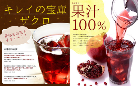 MK05　【砂糖不使用】 順造選 ザクロジュース（濃縮還元果汁100％）180ml × 20本 // 果汁飲料 果物ジュース 100％ジュース ストレート 無加糖 無香料 着色料不使用 保存料不使用 健康 美容