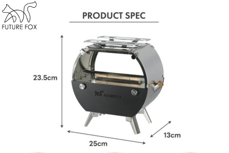 FUTURE FOX オイルストーブ 灯火 ～Tomoshibi～　ブラック［FF34-02］ // キャンプ BBQ フューチャーフォックス