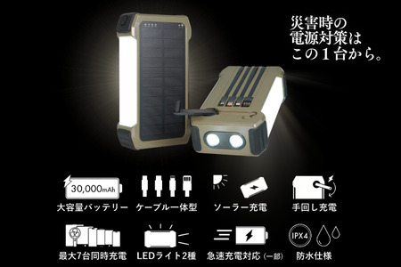 キャンプ アウトドア FUTURE FOX (フューチャー フォックス) ポータブル蓄電池 モバイルバッテリー 30000mAh/【先行予約】4月下旬以降順次発送予定(FF53)