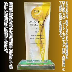 【ジャパン・フード・セレクション金賞受賞】厳選市田柿 桐箱入8個詰め（個包装）