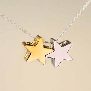 ブランツ  ふたつ星の立体ペンダントK18 プラチナ コンビ｜ペンダント