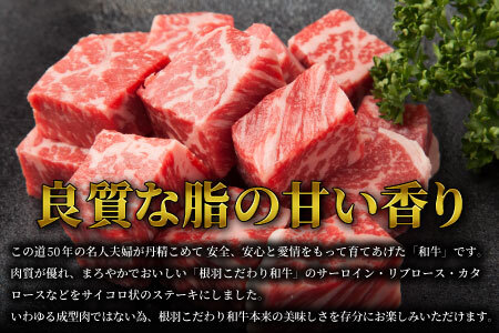 数量限定・大人気★ 国産黒毛和牛 サイコロステーキ 800g(400g×2)根羽こだわり サーロイン リブロース カタロース 霜降り ステーキ 一口サイズ