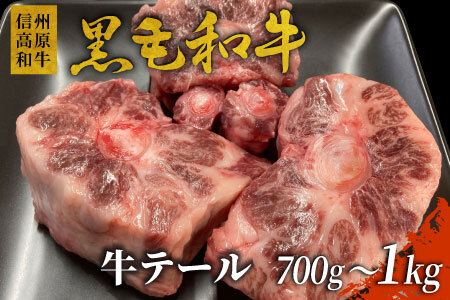 《2026年3月発送★》信州高原和牛 希少部位 国産黒毛和牛のテール (約700g～1kg）