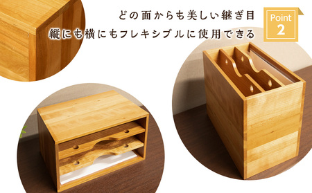 ファイル ケース 縦 型 A4 無垢材 チェリー 手作り＜松田工芸＞