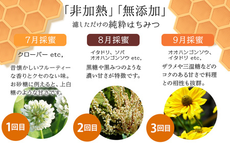 【定期便・頒布会】3ヵ月連続お届け！東神楽産採れたまんまの純粋はちみつ 300ｇ