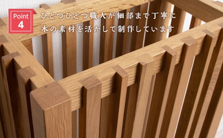 [【受注生産】おもてなし木製傘立て(大)・ナラ材 (ロゴあり) ＜松田工芸＞