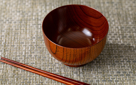 国産ケヤキ ロクロ挽き汁椀【1246399】