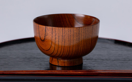 国産ケヤキ ロクロ挽き汁椀【1246399】