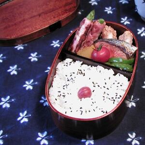 木曽ひのき小判弁当箱　曲げ物【1252841】