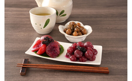 ちくほくのうめ想い　珠玉三撰（増量セット）｜ うめ 甘漬け 大梅 小梅 塩昆布漬け  梅干し 