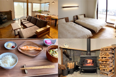 宿泊券 民宿 【全部屋絶景】貸切 [民宿 山想 長野県 池田町 48110691]