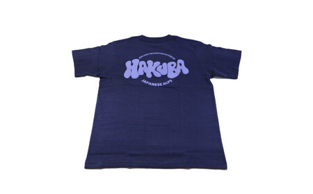 HAKUBA ORIGINAL 発泡プリントTシャツ(ユニセックス) 　サイズ：S 　カラー：ネイビー【P0130512_S_NV】