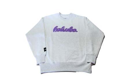 HAKUBA ORIGINAL 発泡プリントスウェット(ユニセックス) 　サイズ：XL　カラー：アッシュ【P0130513_XL_AS】