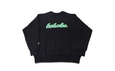 HAKUBA ORIGINAL 発泡プリントスウェット(ユニセックス) 　サイズ：XL　カラー：ブラック【P0130513_XL_BL】