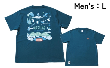 CHUMS Tシャツ バックプリント  メンズ：L /ティール
