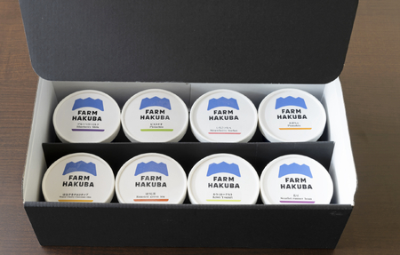 白馬農場の農場の野菜や果物を中心に手造りした本格ジェラート　おまかせ8個セット/長野県白馬村 【G0040184】