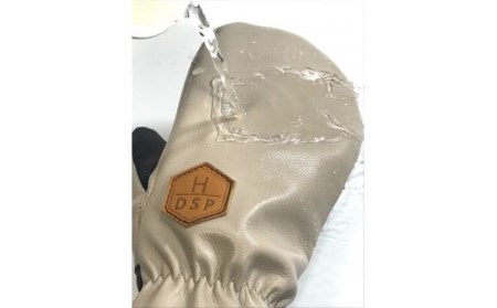 スキーグローブ 撥水三本指 アイボリー S 