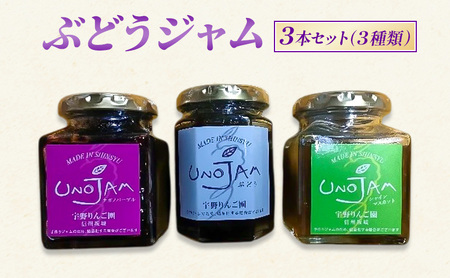 ぶどうジャム 3本セット（３種類）ジャム ブドウ 瓶 ギフト 長野 信州 坂城