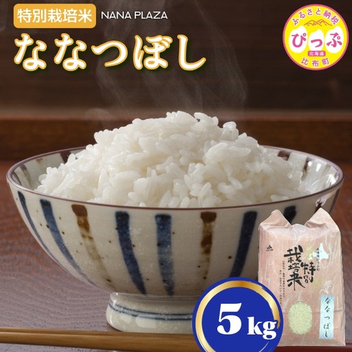 令和7年産 特別栽培米 ななつぼし 5kg【ナナプラザ】米 お米 北海道産 北海道米 特Aランク 国産 白米 コメ 北海道 比布町 ぴっぷ 1021-003