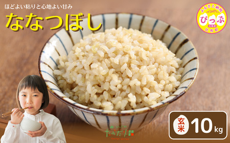 令和7年産 ななつぼし 玄米 10kg【たかだ畑】 米 お米 北海道米 特Aランク 国産 玄米 コメ 2025年産 北海道 比布町 ぴっぷ 1018-015