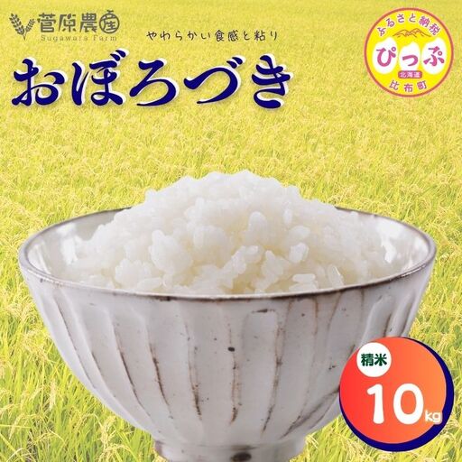 令和7年産 おぼろづき 精米 10kg【菅原農産】 米 お米 北海道米 国産 白米 コメ 北海道 比布町 ぴっぷ 1007-004