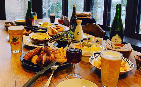志賀高原ビール 清酒縁喜の蔵元「玉村本店」直営レストラン【THE FARMHOUSE】ご飲食券3000円分 チケット お食事券 バー 上林温泉 