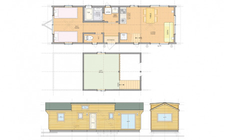 トレーラーハウス 移動式住居 【 家 住宅 仮設住宅 住居 小屋 物置 ワーキングスペース ゲーミングルーム 事務所 店舗 介護 工場生産型移動式】[1865]