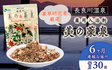 【6回定期便】入浴剤 薬用 30袋 医薬部外品 美の薬泉 天然 美容 お風呂 バスタイム 岐阜市/岐阜長良川温泉旅館協同組合[ANAF011]