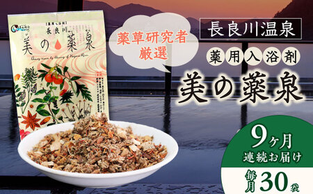 【9回定期便】入浴剤 薬用 30袋 医薬部外品 美の薬泉 天然 美容 お風呂 バスタイム 岐阜市/岐阜長良川温泉旅館協同組合[ANAF012]