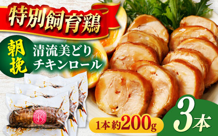 鶏肉 朝挽き 清流美どり チキンロール3本 [ANDL005] 鶏肉