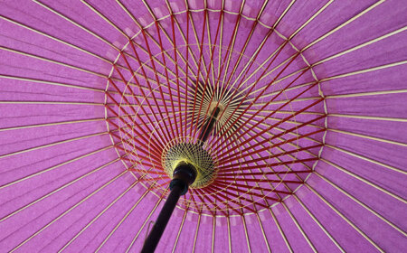 和傘 蛇の目傘 無地（赤紫） [ANBX004] 和傘