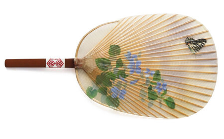 うちわ 水うちわ 岐阜蝶(台座付) [ANCA045] うちわ