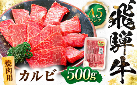 飛騨牛 A5等級 焼肉用 カルビ 500g カルビ カルビ焼肉 カルビ肉 焼肉 焼き肉 やきにく 焼肉セット 焼肉用 最高級 a5 A5 牛 和牛 牛肉 お肉 高級 贈答ギフト 岐阜市 / 肉の松久[ANIP007] 11,250円