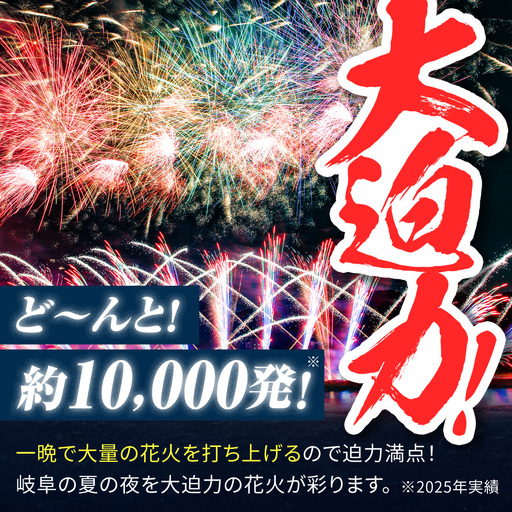 ぎふ長良川花火大会、自由席手数料なし 13】ぎふ長良川花火大会 応援席チケット 自由席・ 視界良好堤防道路（S