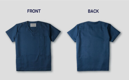 スクラブ 医療用着衣スクラブ半袖 ディープネイビー[ANBW001] スクラブ