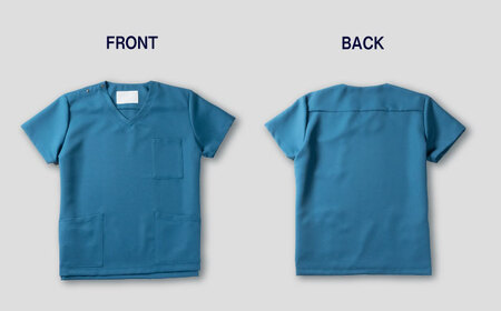 スクラブ 医療用着衣スクラブ半袖 ブルーネイビー [ANBW002] スクラブ