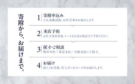 オーダースーツ 仕立券【リクルート限定スーツ】高級服地＜SUITO WOOL＞使用