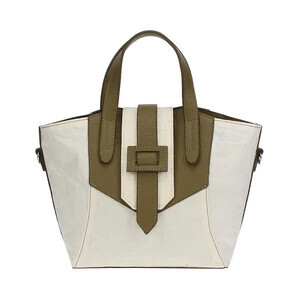 【和然WASHIKA】和紙×牛革ベルトデザインBAG カラー：オリーブ