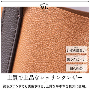 ユニセックス A4 トートバッグ 本革  GRAY｜トートバッグ