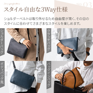 サコッシュ 本革 BLACK|サコッシュ