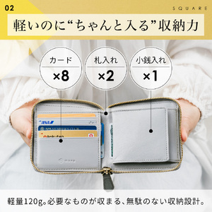 二つ折り財布 本革 レディース BLACK｜二つ折り