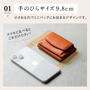 三つ折り財布 レディース  本革 イエロー｜三つ折り