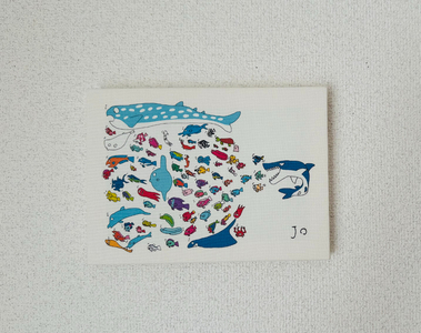 絵画『ジョーズだぁ』ミニサイズ