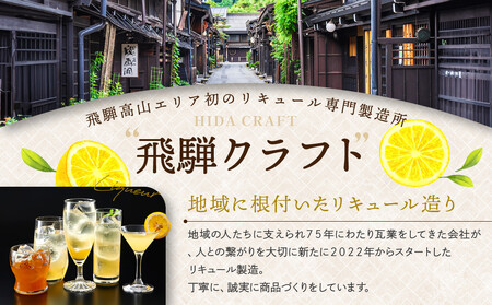 飛騨クラフト 人気リキュール 飲み比べ 5本セット | リキュール レモン 梅 オレンジ 河内晩柑 カクテル サワー アイス 酒 アルコール 有限会社森瓦店 MM030
