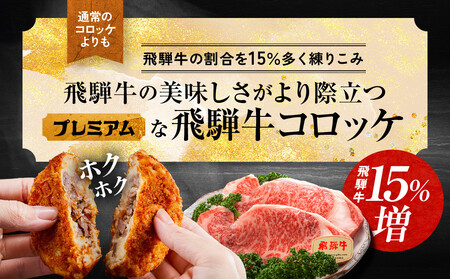 プレミアムひだコロッケ 飛騨牛コロッケ（120g×5個）| 大きめ 飛騨牛 レンジ 揚げ調理済 おいしい 飛騨高山 FU008