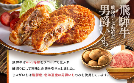 プレミアムひだコロッケ 飛騨牛コロッケ（120g×5個）| 大きめ 飛騨牛 レンジ 揚げ調理済 おいしい 飛騨高山 FU008