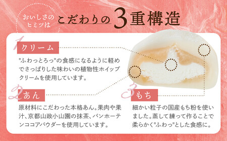 【定期便】やわらかクリーム大福（5種13個×全3回）| 和菓子 大福 食品 人気 飛騨高山 サカイ食品 GC100