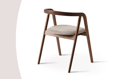 【飛騨の家具】HIDA シカ アームチェア（張り座） ウォルナット CG073